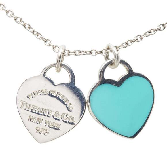TIFFANY Authentic Blue Heart Necklace - Picture 3 of 8